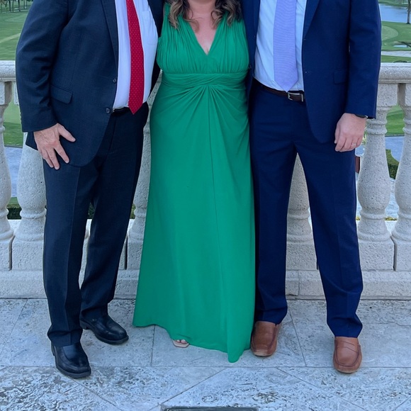 Sleeveless Draped A-Line Gown - Picture 4 of 5